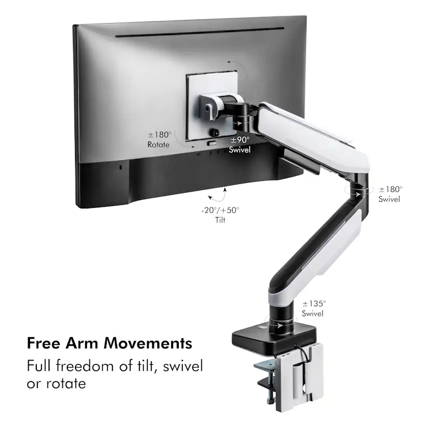 Gaming-monitorarm LogiLink 17-32 tum med Belysning