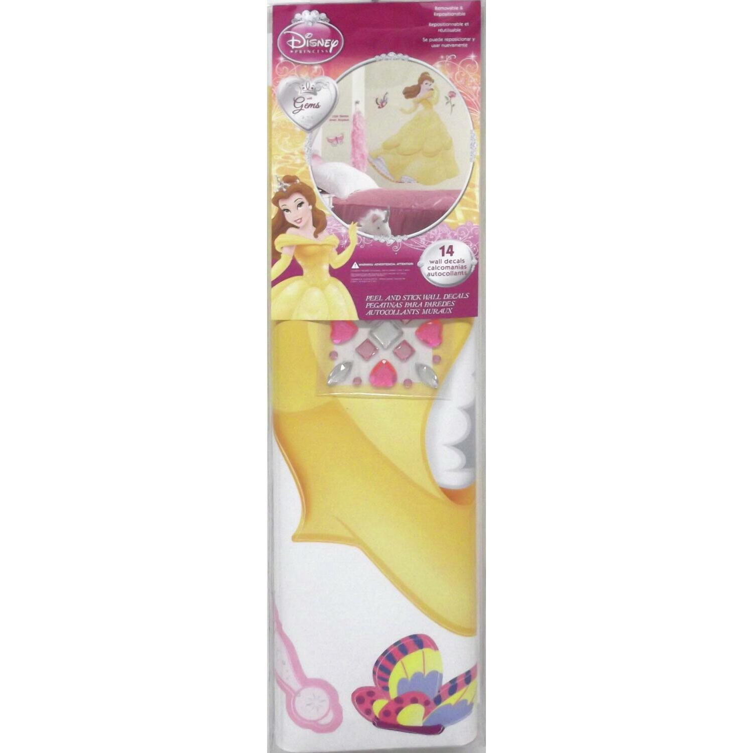 Väggdekor RoomMates Disney Prinsessan Belle med Bling