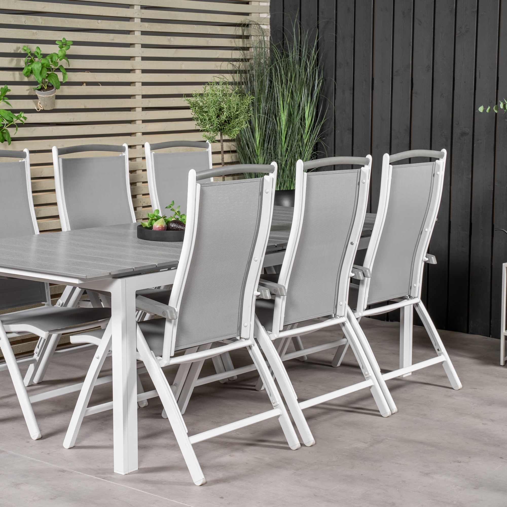 Levels Dining Table 224/324*100 - White Alu / Grey Aintwood Grå