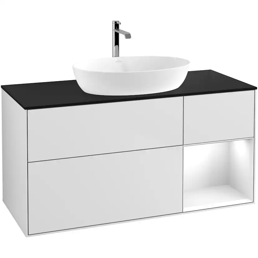 Tvättställsskåp Villeroy & Boch Finion med 3 Lådor Hylla och Bänkskiva för Fristående Tvättställ från Artis & Collaro