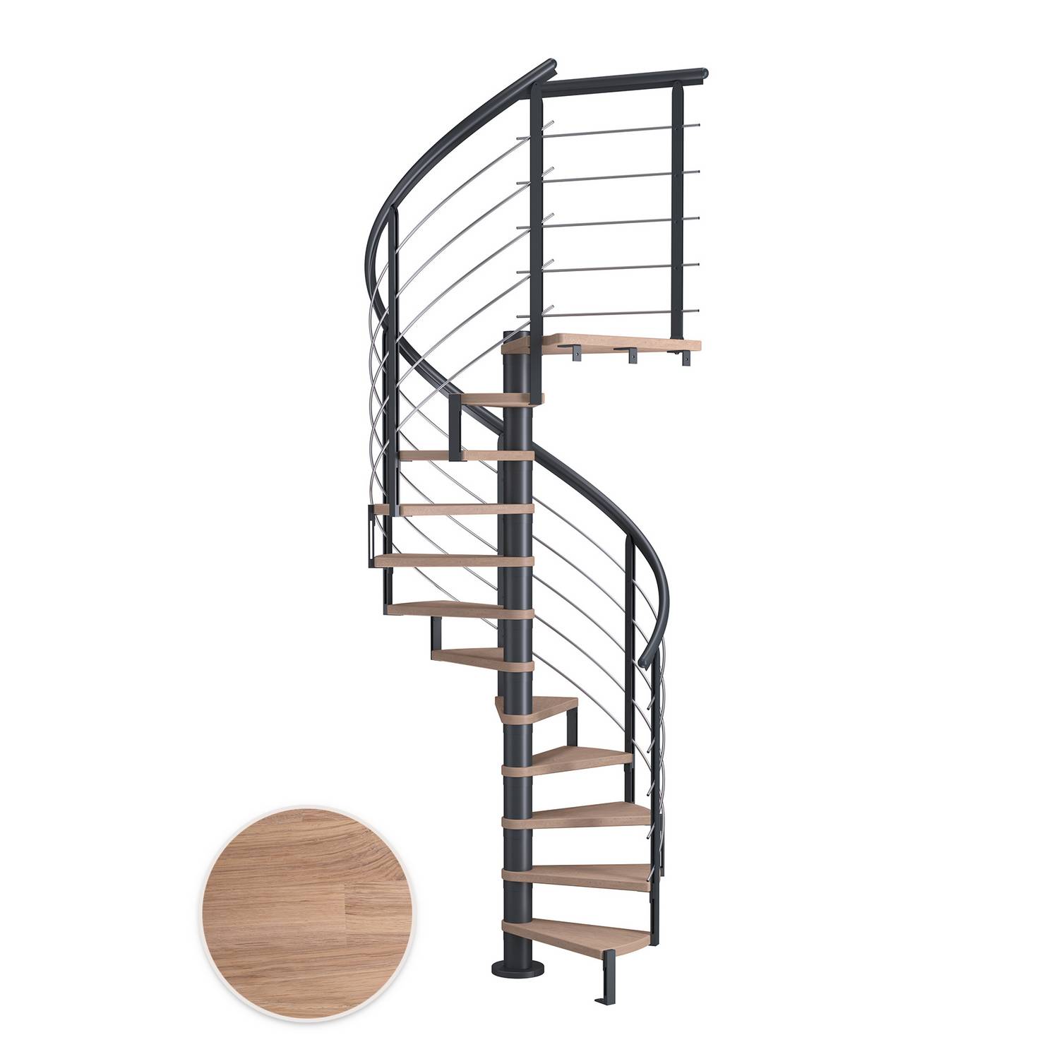 Spiraltrappa Dolle Montréal Ek Vit Oljad Design