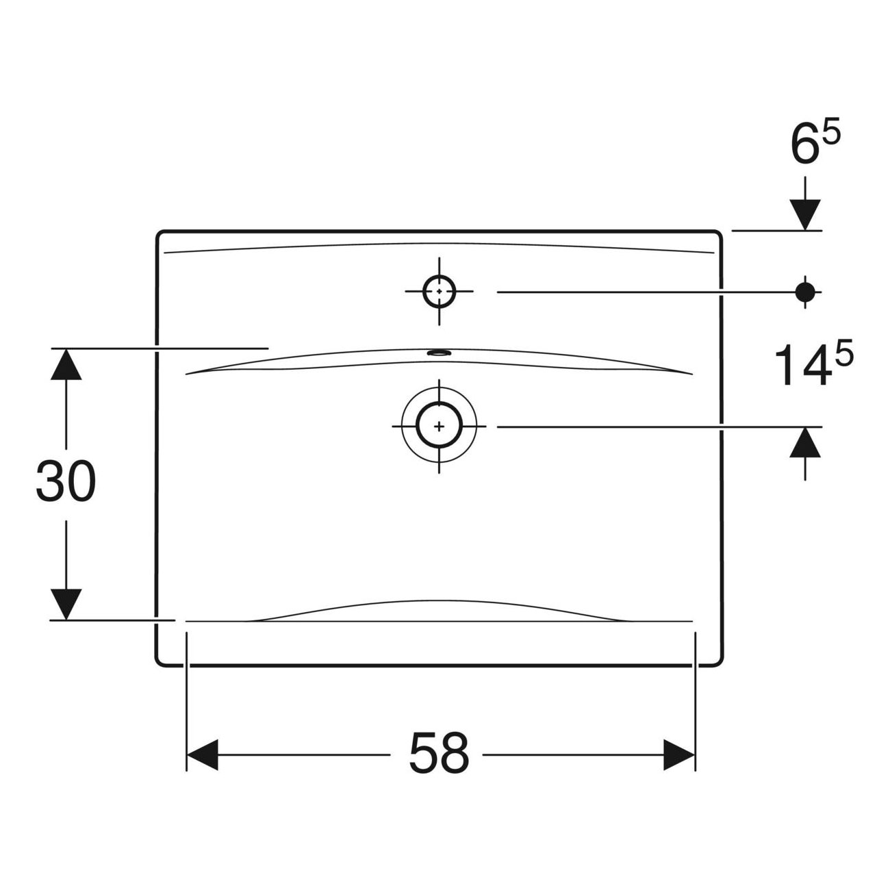 Tvättställ Ifö Elegant 610 mm