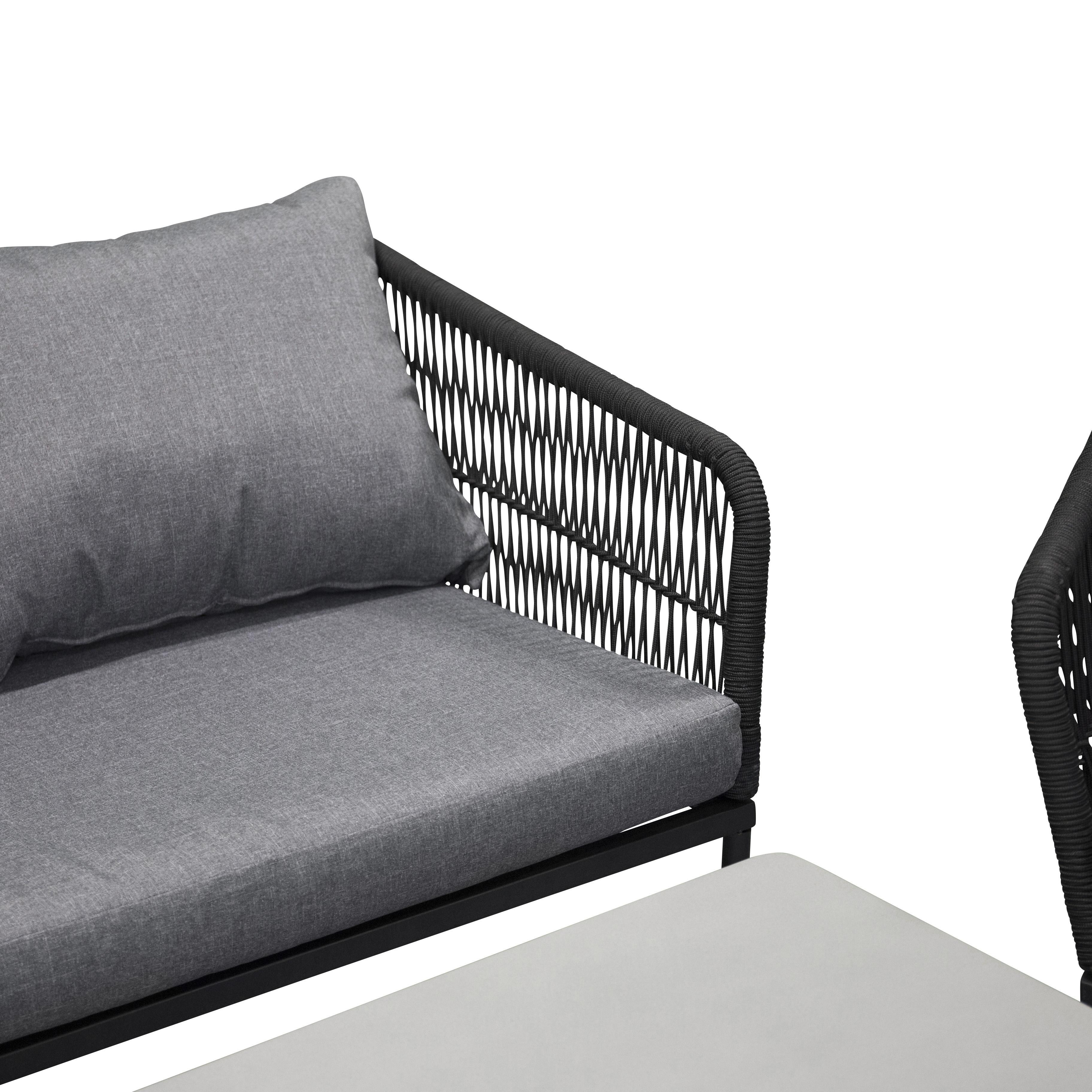 Loungegrupp Venture Home Leon, 2-Sits Soffa, 2 Fåtöljer & Bord - Inklusive Dynor