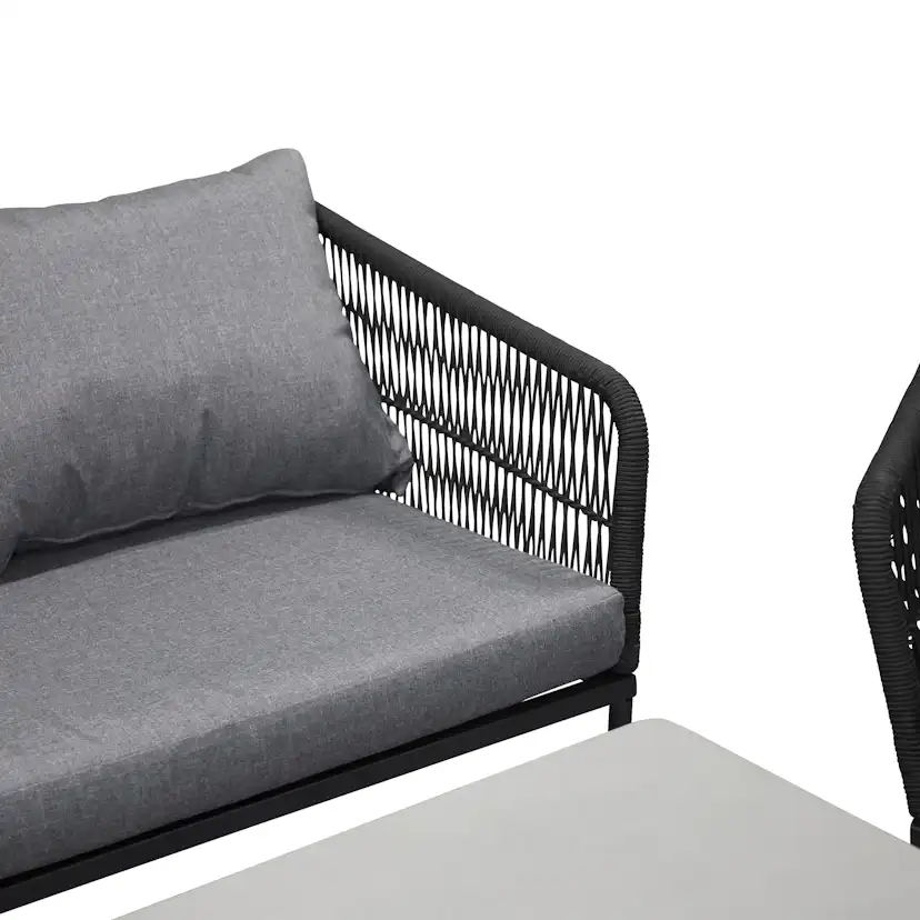 Loungegrupp Venture Home Leon, 2-Sits Soffa, 2 Fåtöljer & Bord - Inklusive Dynor