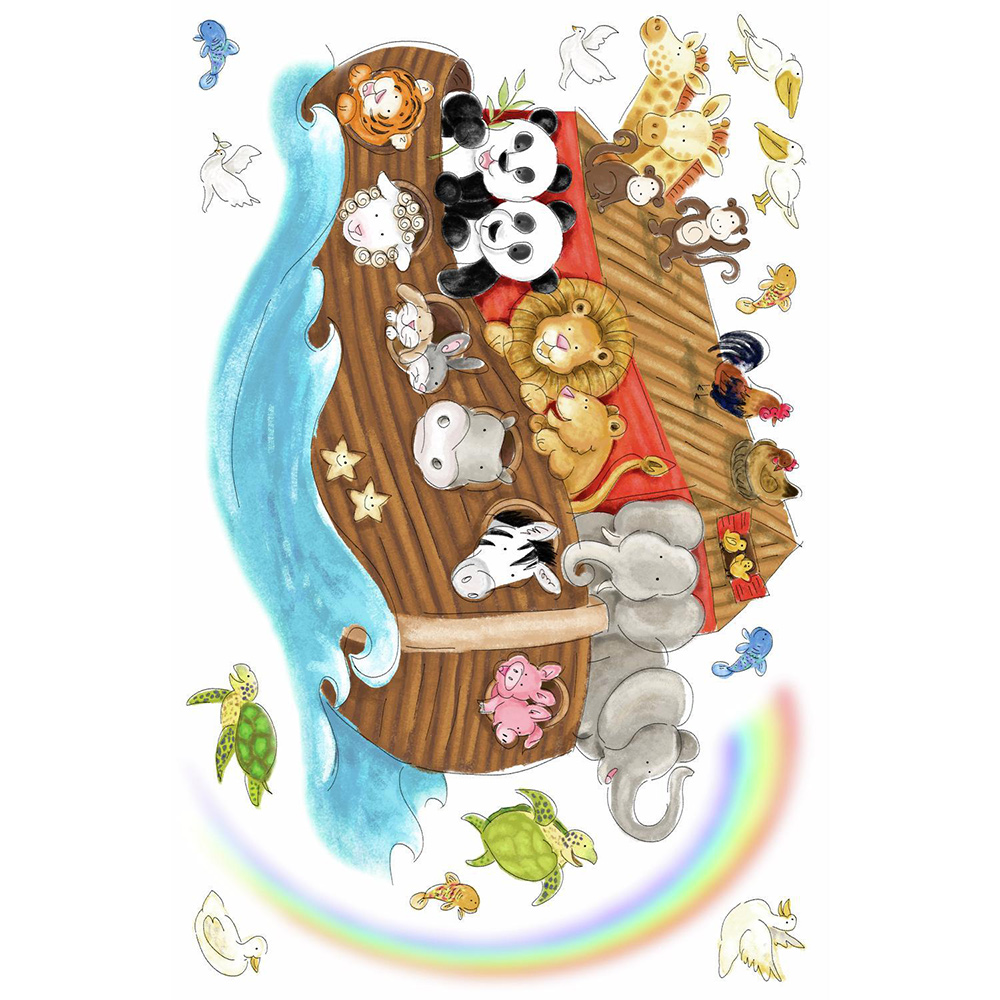 Väggdekor RoomMates Noah's Ark