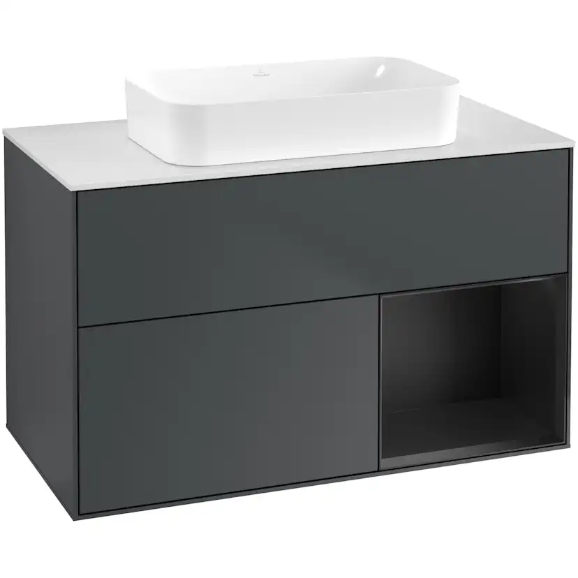 Tvättställsskåp Villeroy & Boch Finion med 2 Lådor Hylla och Bänkskiva för Fristående Tvättställ