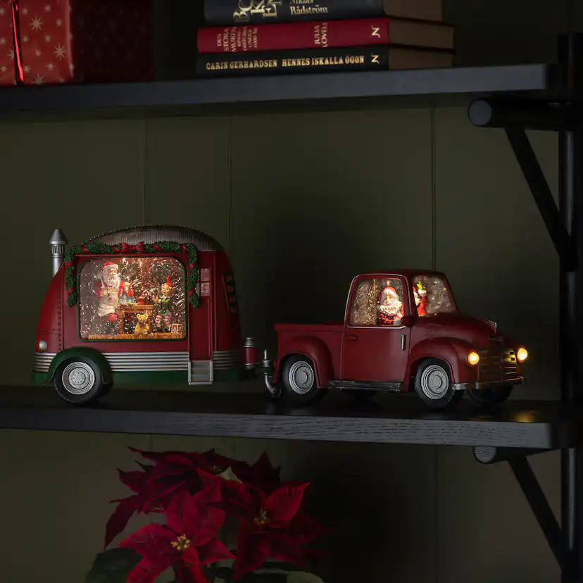 Juldekoration Gnosjö Konstsmide Husvagn med Tomte