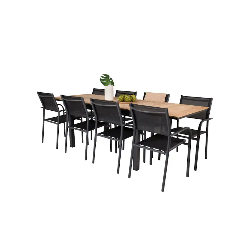 Matgrupp Venture Home Meya 160/240 med 8 Siri Matstolar