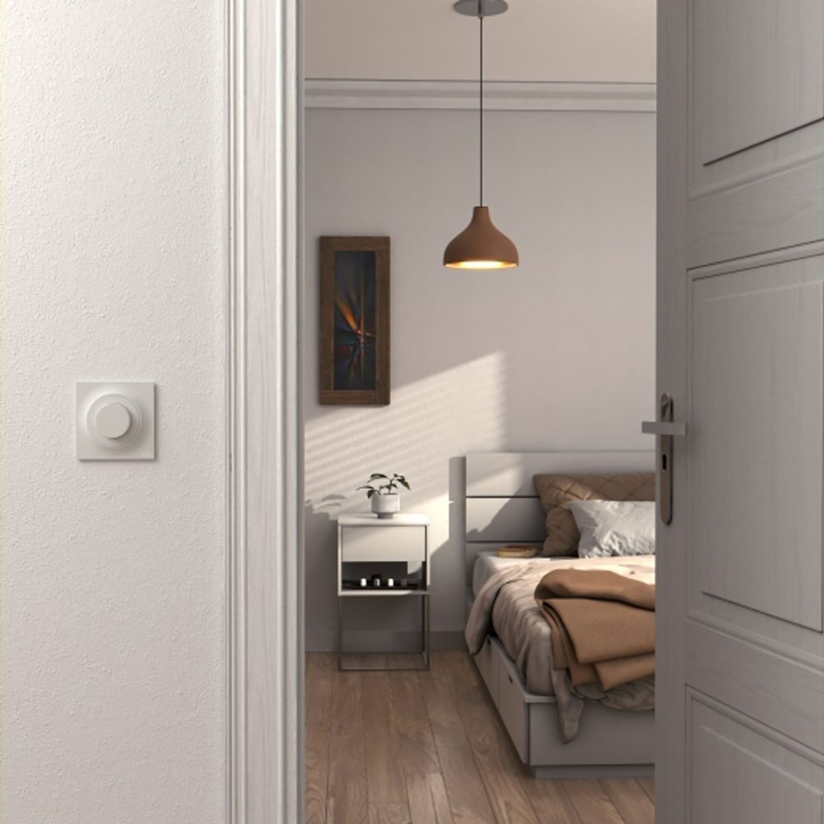 Dimmer Elko One Vridbar Infälld 1-10V med Skruvanslutning