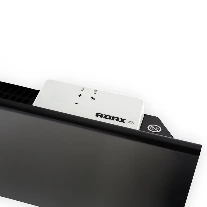 Elelement Adax Neo L KWT WiFi Svart Höjd 210mm Djup 87mm 230V Stickkontakt Effekt: 1000 W