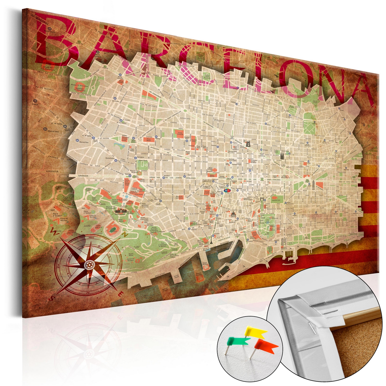 Anslagstavla Arkiio Map of Barcelona