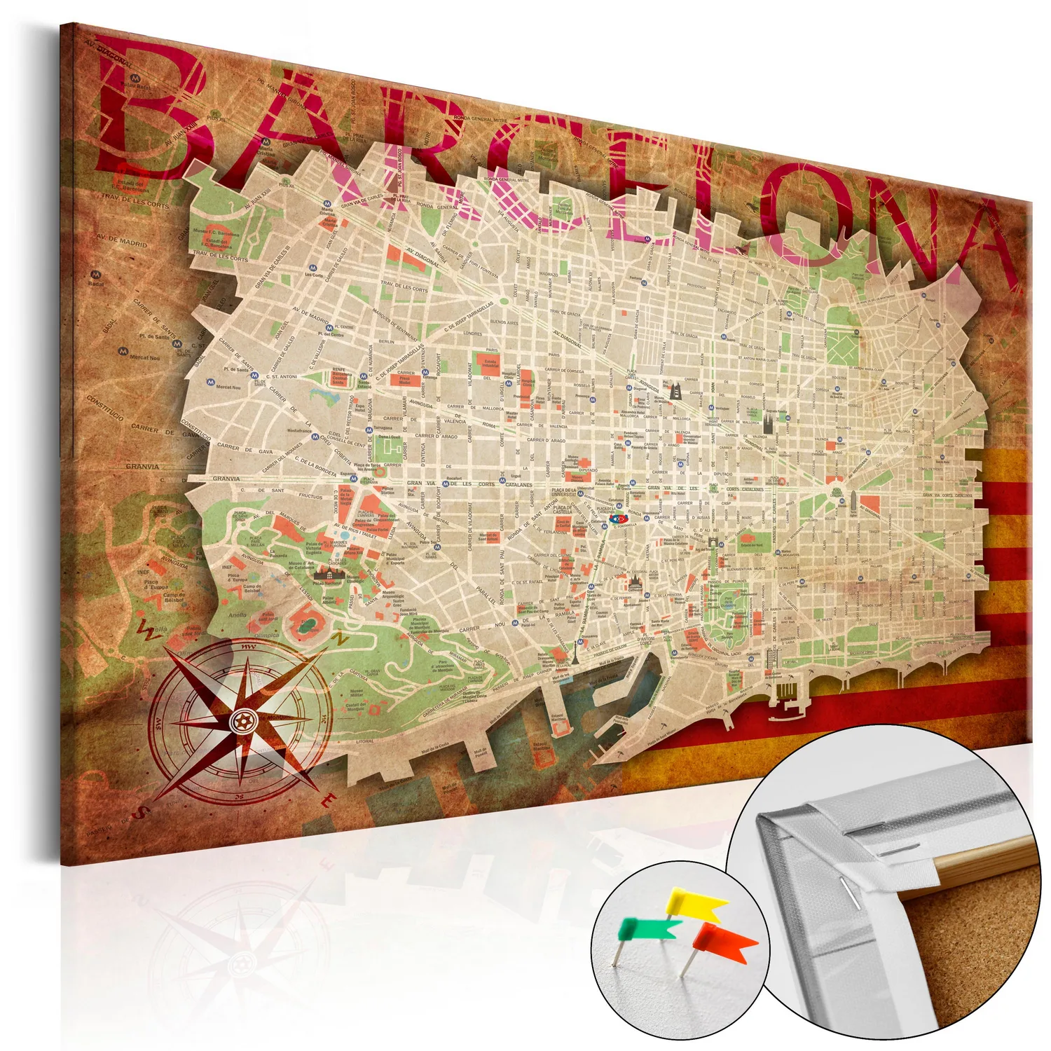 Anslagstavla Arkiio Map of Barcelona