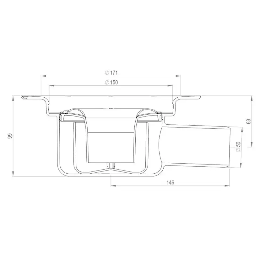 Golvbrunn Purus Freja Ø150 mm