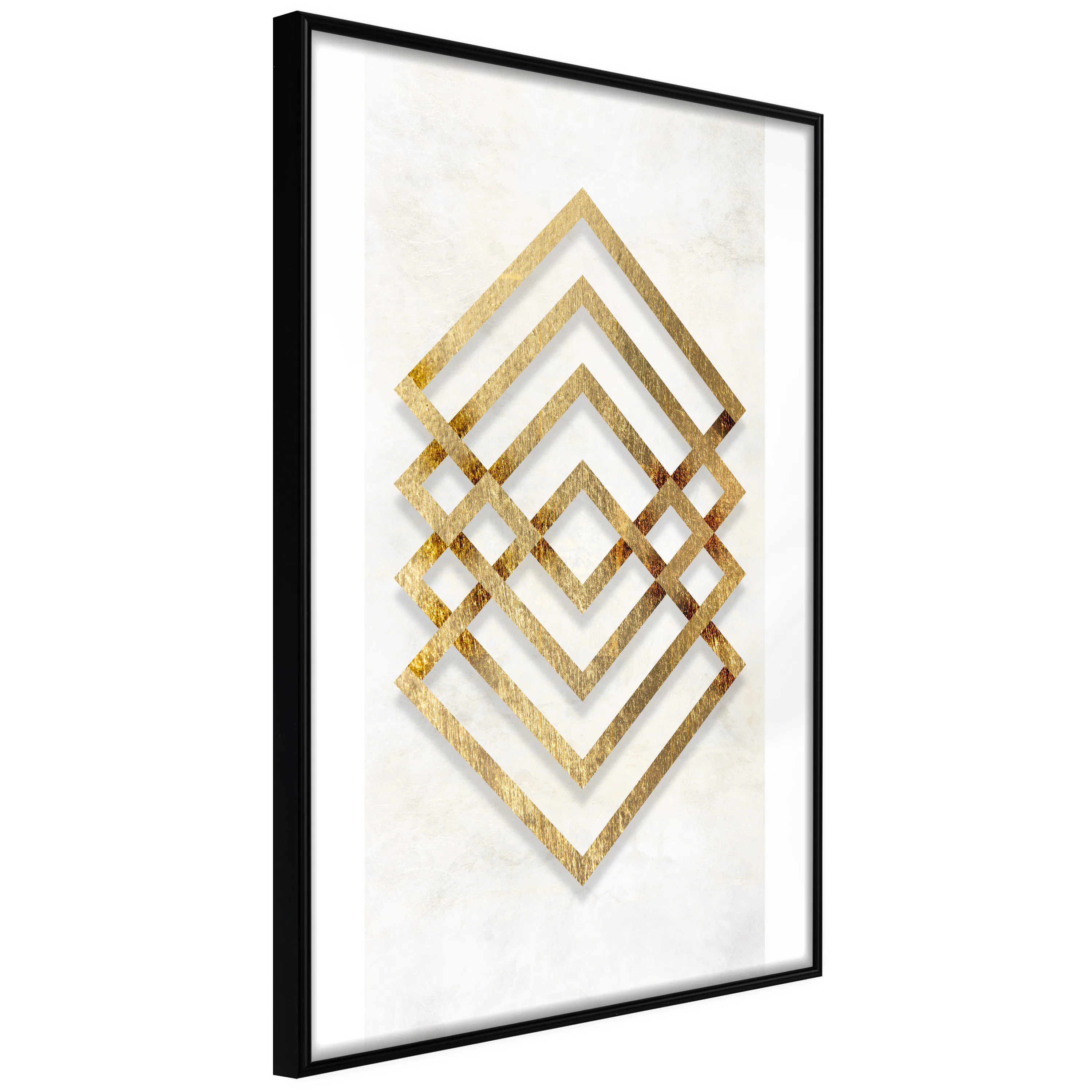 Poster Artgeist Affisch Golden Geometry