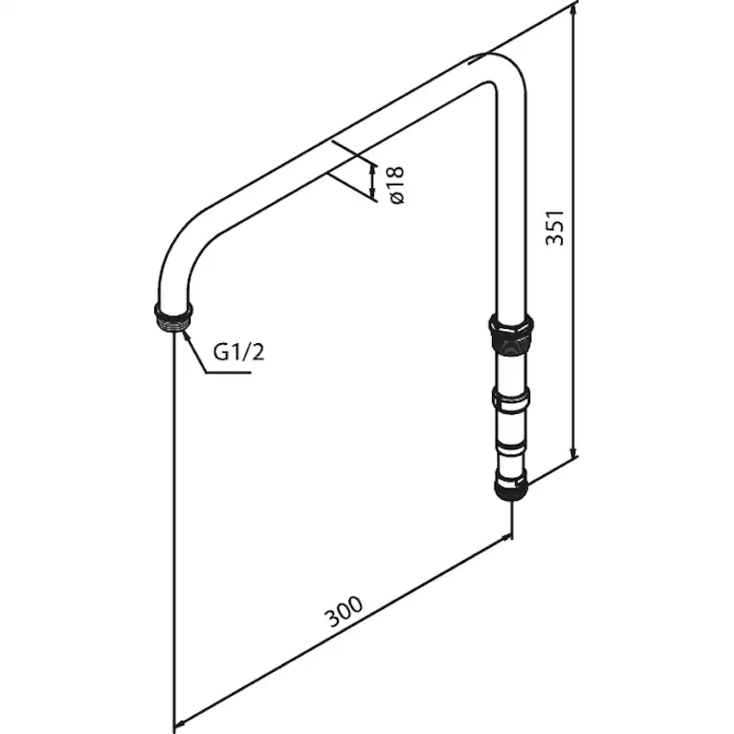 Överrör Damixa till Takdusch