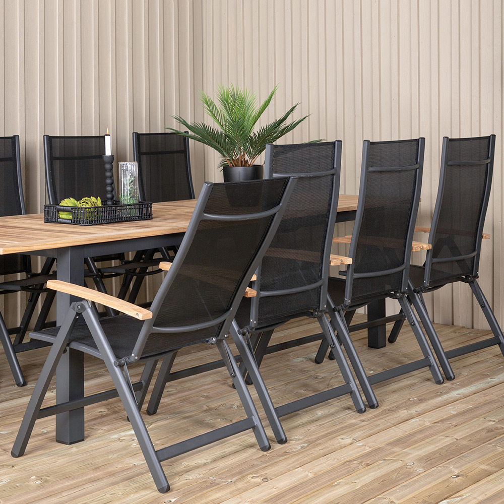 Matgrupp Venture Home Perla med 8 Perla Positionsstolar