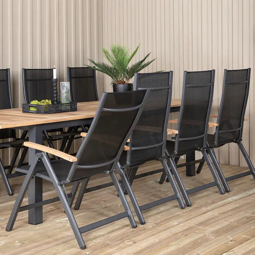 Matgrupp Venture Home Perla med 8 Perla Positionsstolar