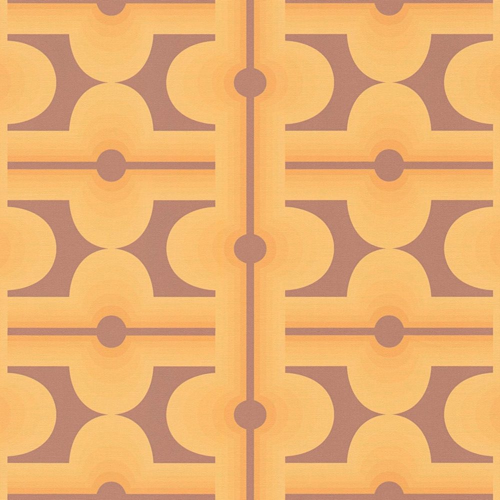 Tapet AS Creation Retro Chic 39533-4, Mönstrad Orange