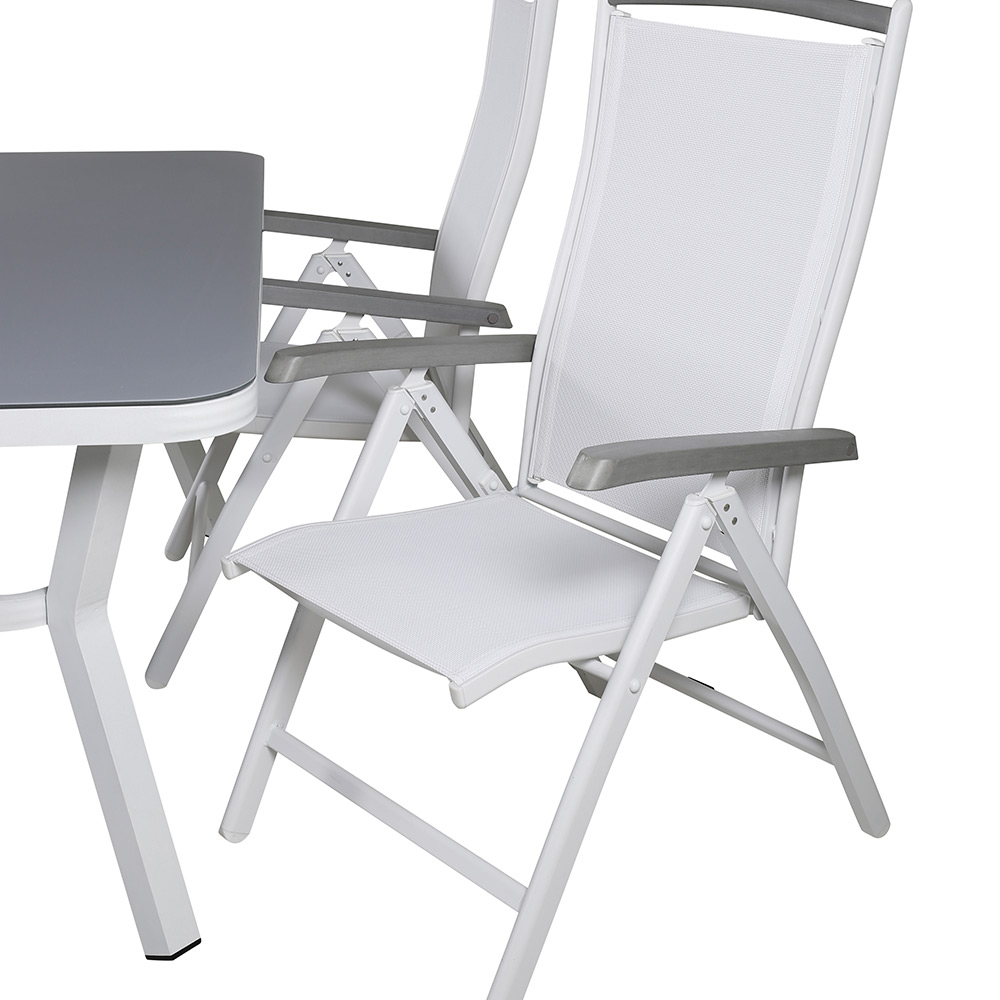 Matgrupp Venture Home Vyn med 4 Arz Matstolar Vit