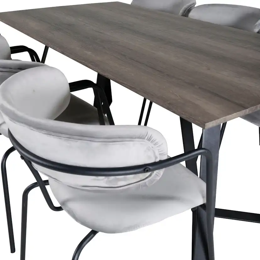 Matgrupp Venture Home Madde med 6 Aris Stolar Sammet