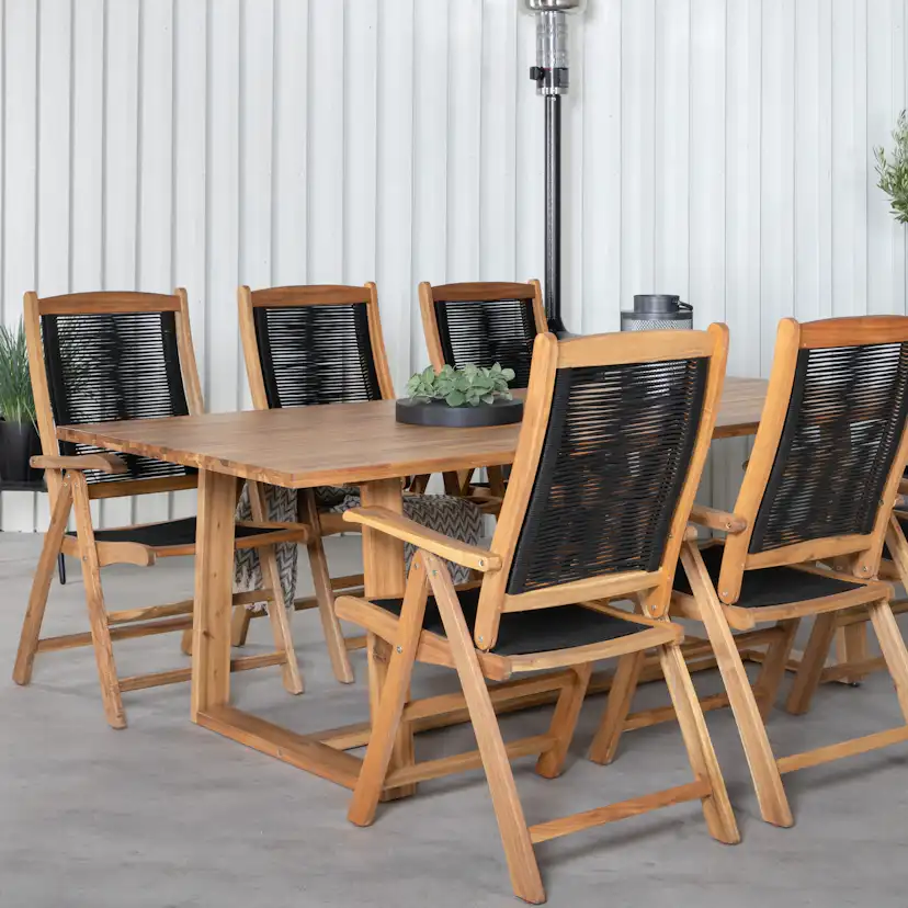 Matgrupp Venture Home Plarra med 6 Peder Matstolar