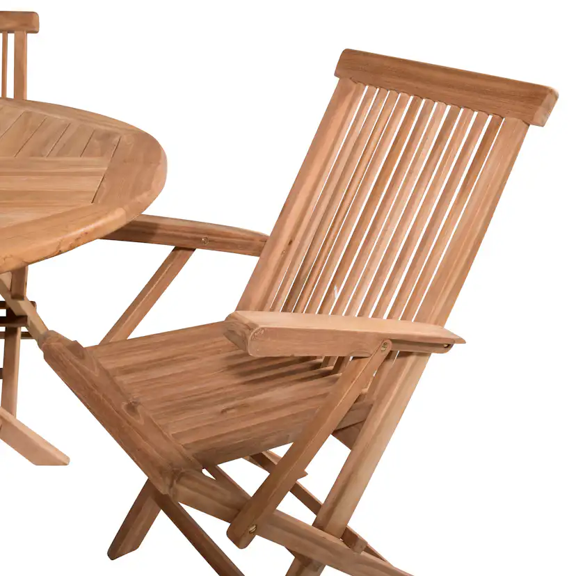 Matgrupp Venture Home Kiara Ø 120 med 4 Stolar Med Armstöd