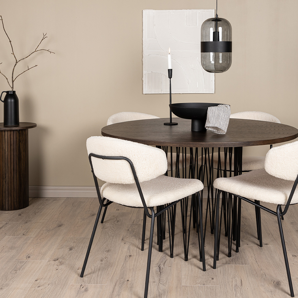 Matgrupp furniture/fashion Stone med 4 Chico Stolar Runt