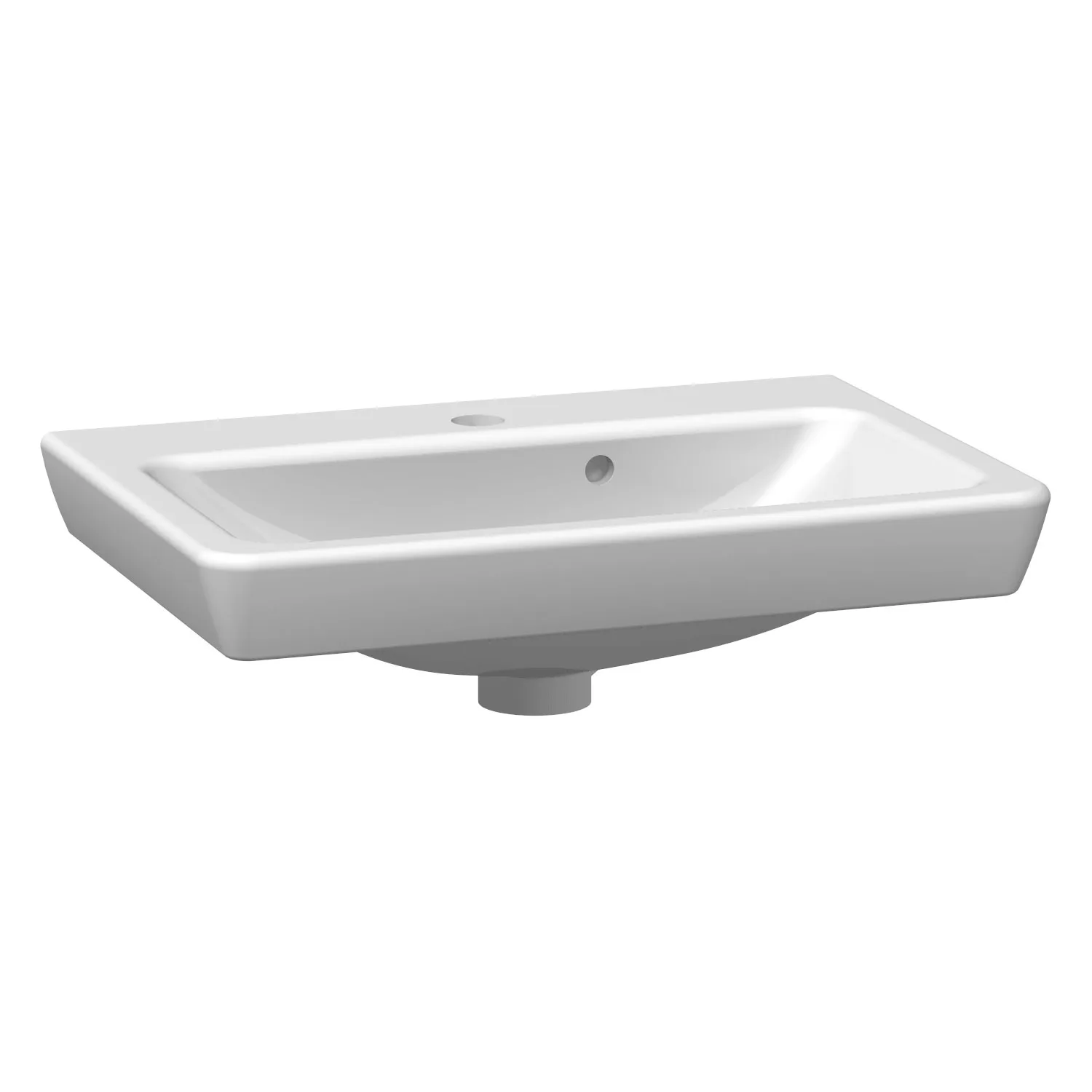 Tvättställ Lotto 55*38 cm porslin Vit BxD: 550x380 mm