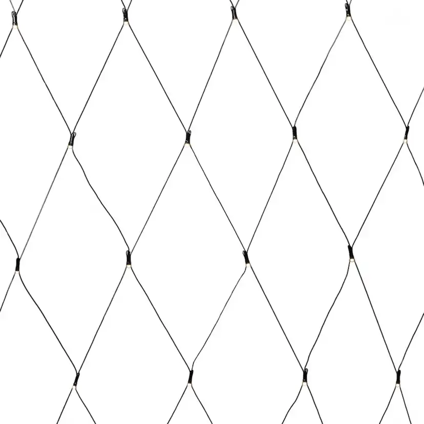 Ljusslinga Gnosjö Konstsmide Nät 40 Varmvita LED 80x80 cm Frostad