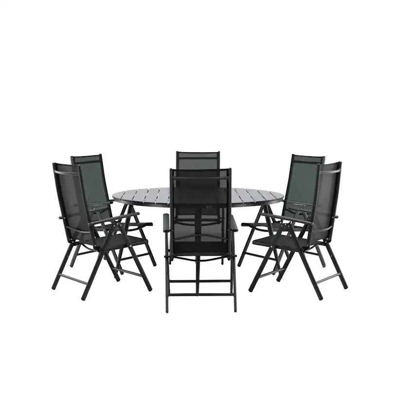 Matgrupp Venture Home Break Matgrupp Utomhus Rund 150 cm med 6 Break Positionsstol