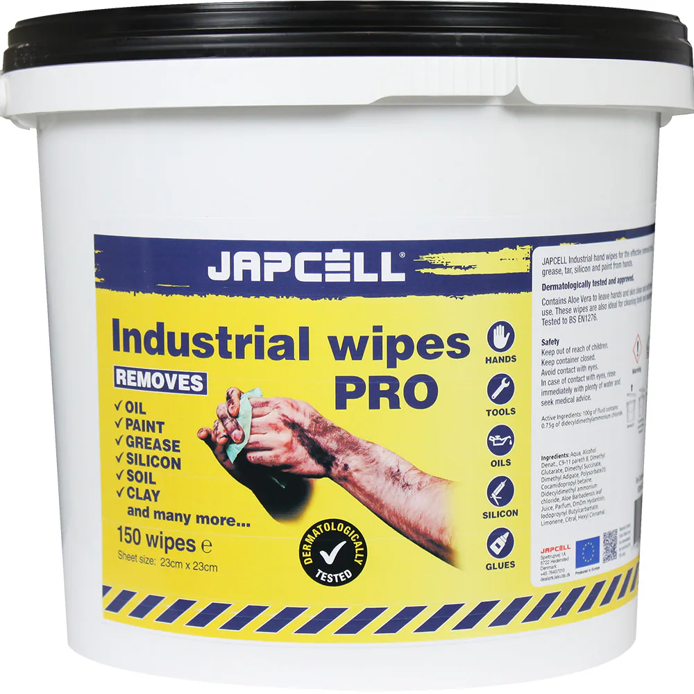 Hand Wipes Industrial PRO rough 150pc By JAPCELL 1 pack Handservetter Japcell EBMH150A Pro Rouch