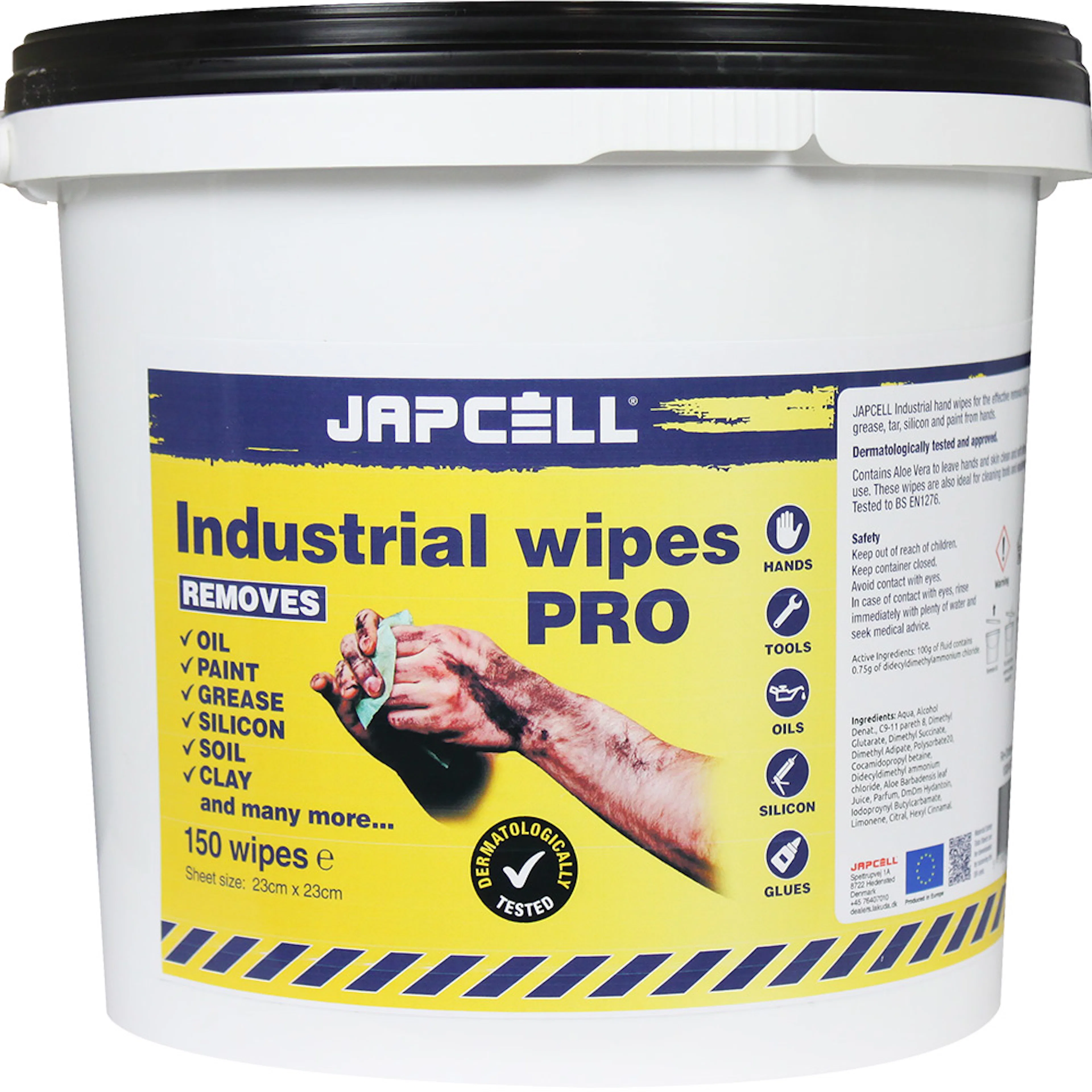 Hand Wipes Industrial PRO rough 150pc By JAPCELL 1 pack Handservetter Japcell EBMH150A Pro Rouch