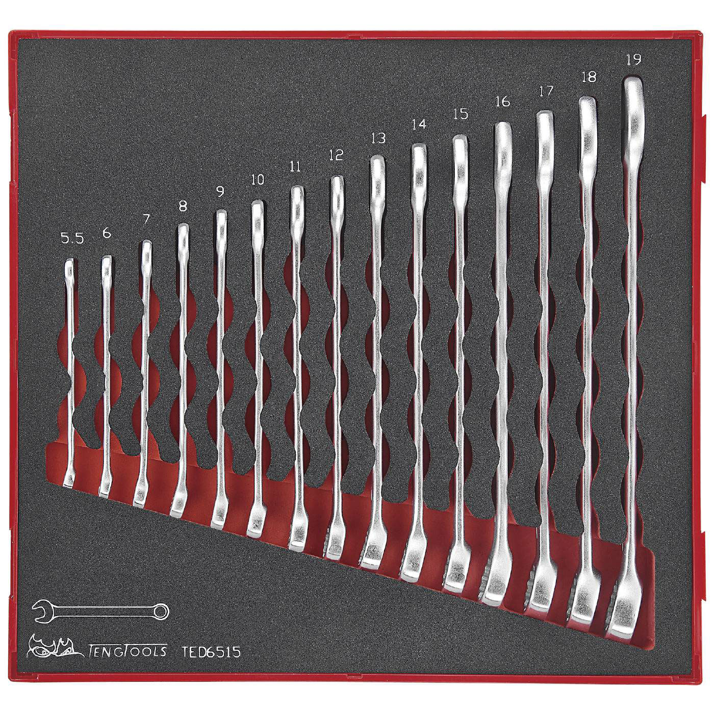 U-ringnyckelsats 15 delar Teng Tools TED6515