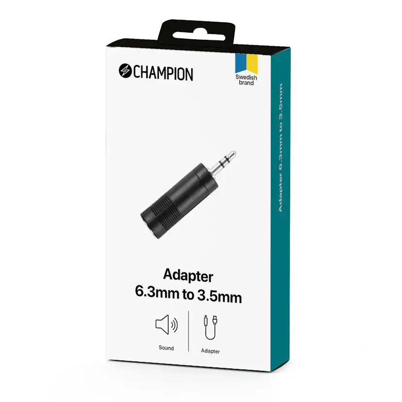 Adapter Champion 6,3mm hona till 3,5mm Hane