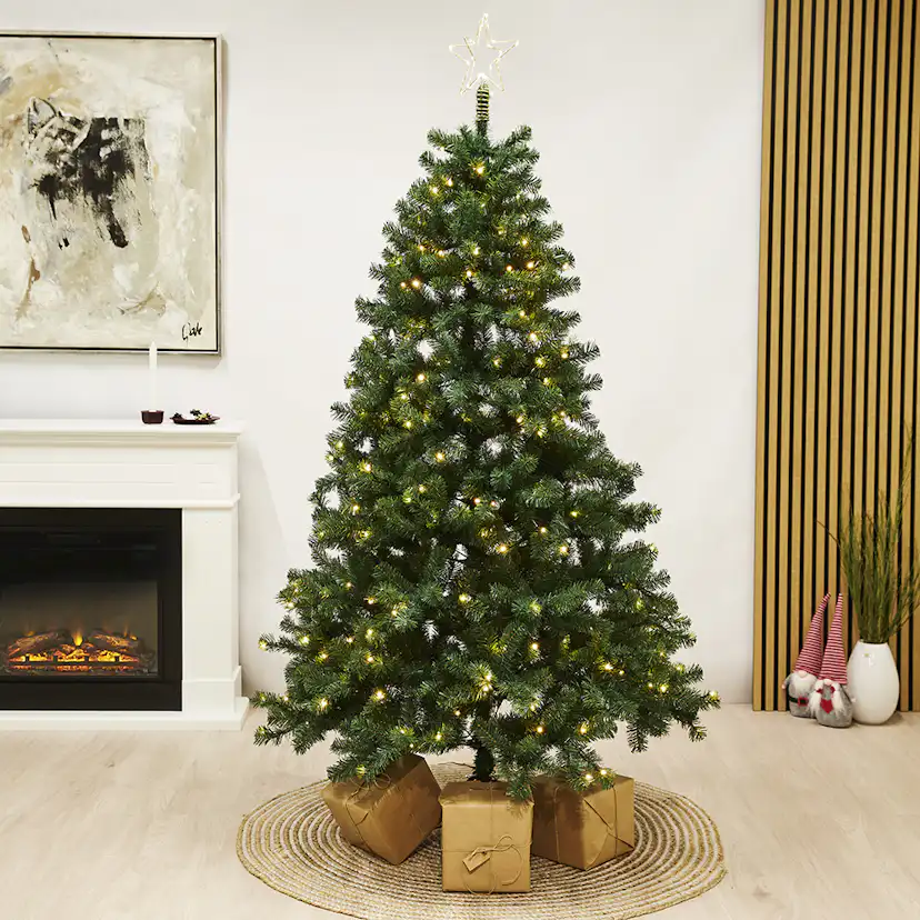 Plastgran Nordic Winter Aske LED