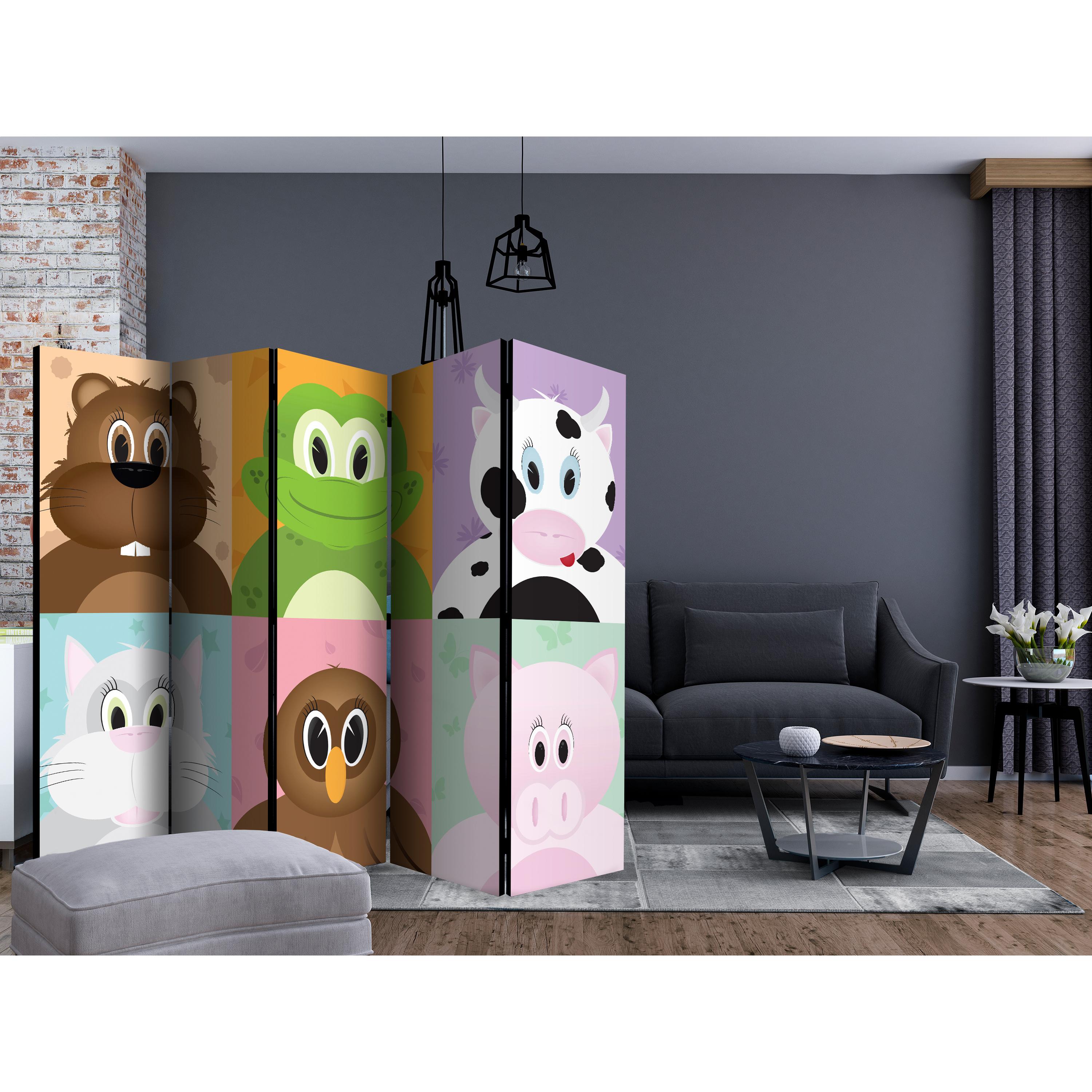 Rumsavdelare Arkiio Cheerful Animals II 225x172 cm