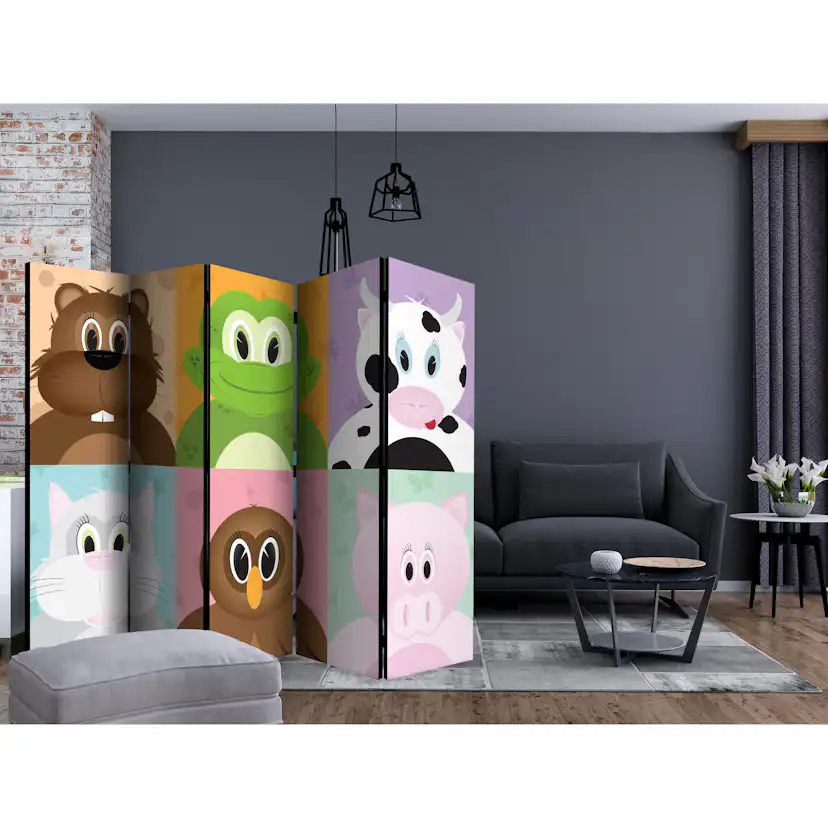 Rumsavdelare Arkiio Cheerful Animals II 225x172 cm