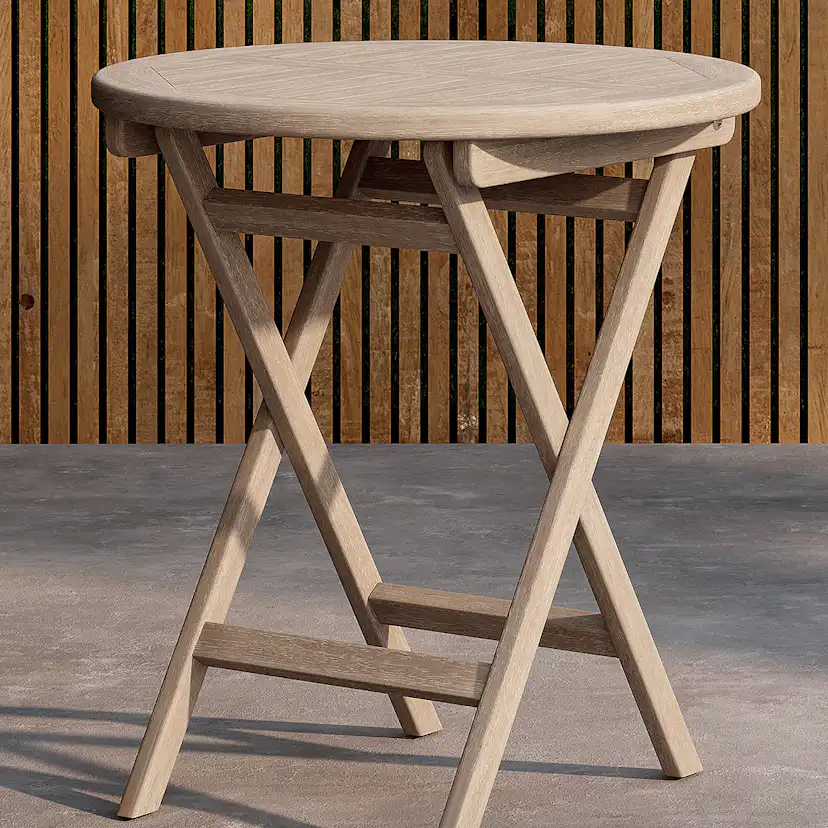 Cafébord Venture Home Kenya Ø70 Vittvättad