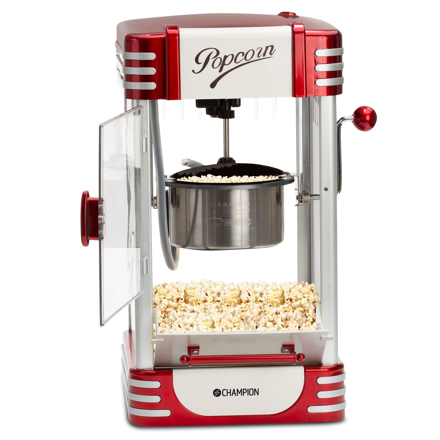 Popcornmaskin Champion Retro XL PCM406 Röd Metallic