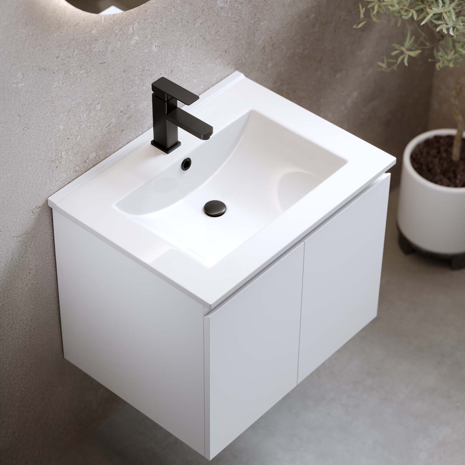 Tvättställsskåp Bathlife Smila med Tvättställ