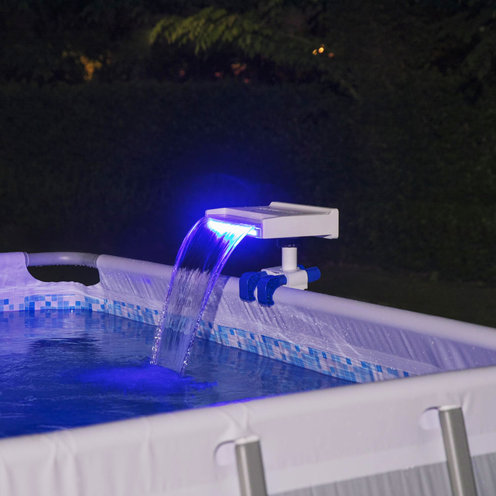 Vattenfall Bestway LED Sladdlös Poolbelysning med Avtagbar Lampa