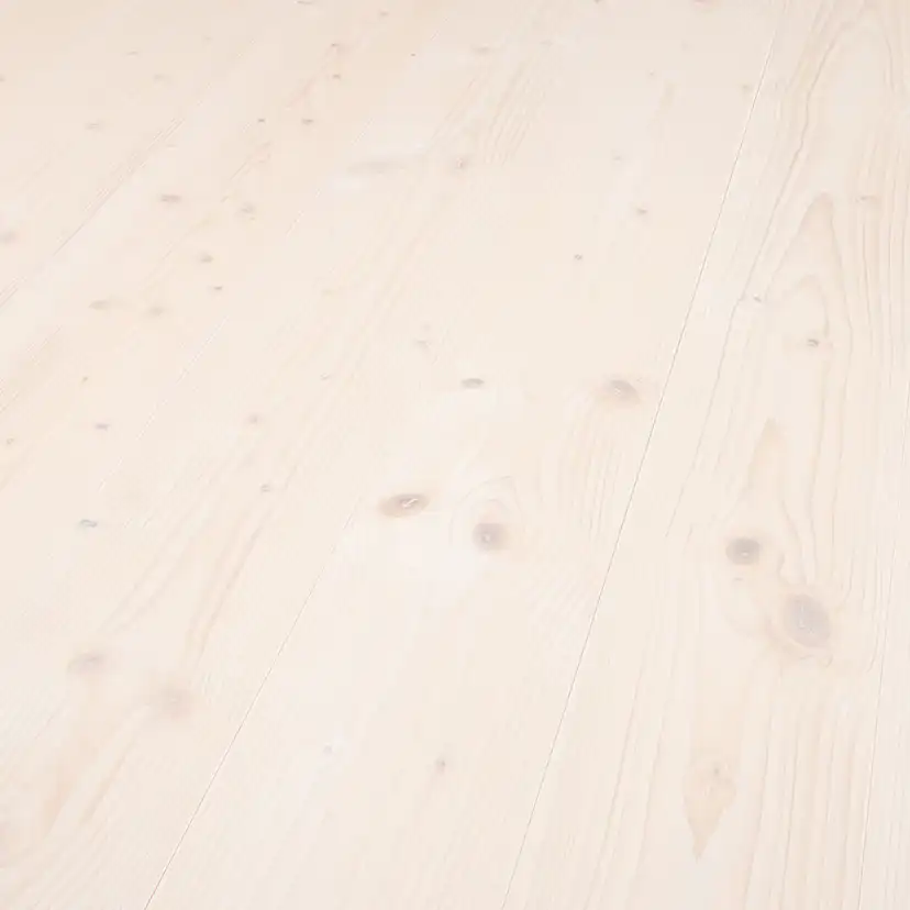 Massivt Trägolv DalaFloda SoftSpruce Pearl, Vittonat 1-Stavs Grangolv