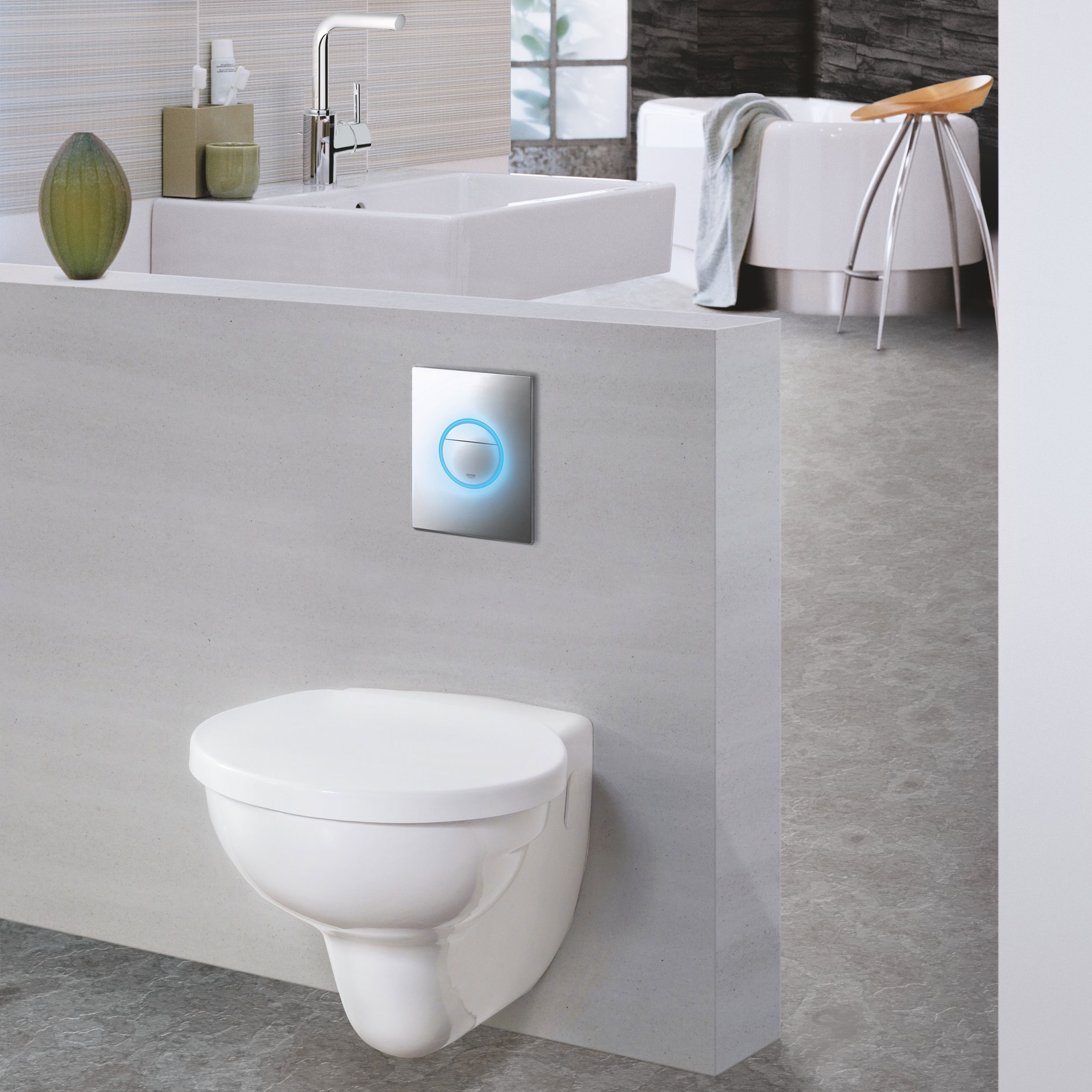 Spolknapp Grohe Nova Cosmopolitan Light med Belysning