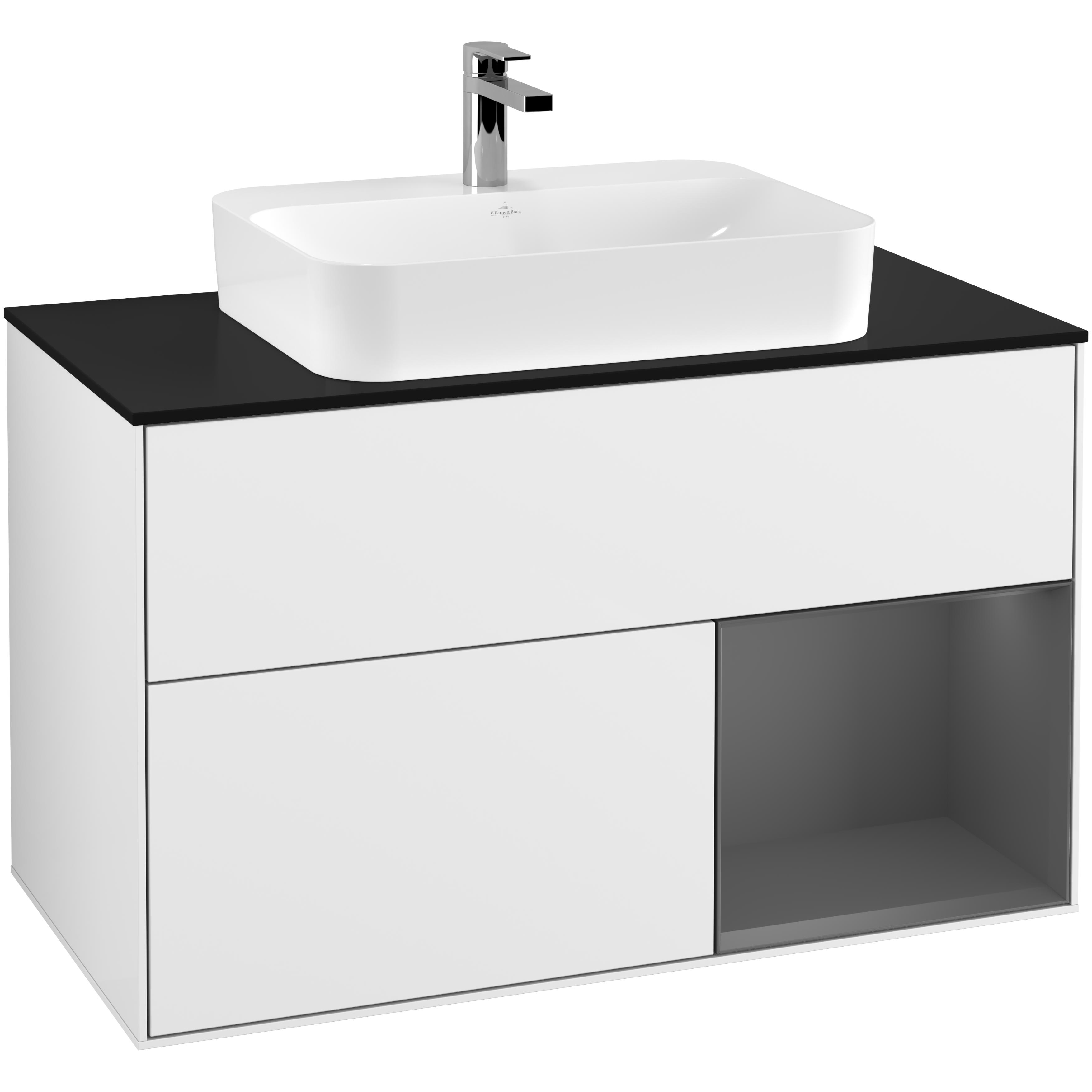 Tvättställsskåp Villeroy & Boch Finion med 2 Lådor Hylla och Bänkskiva för Ytmonterat Tvättställ