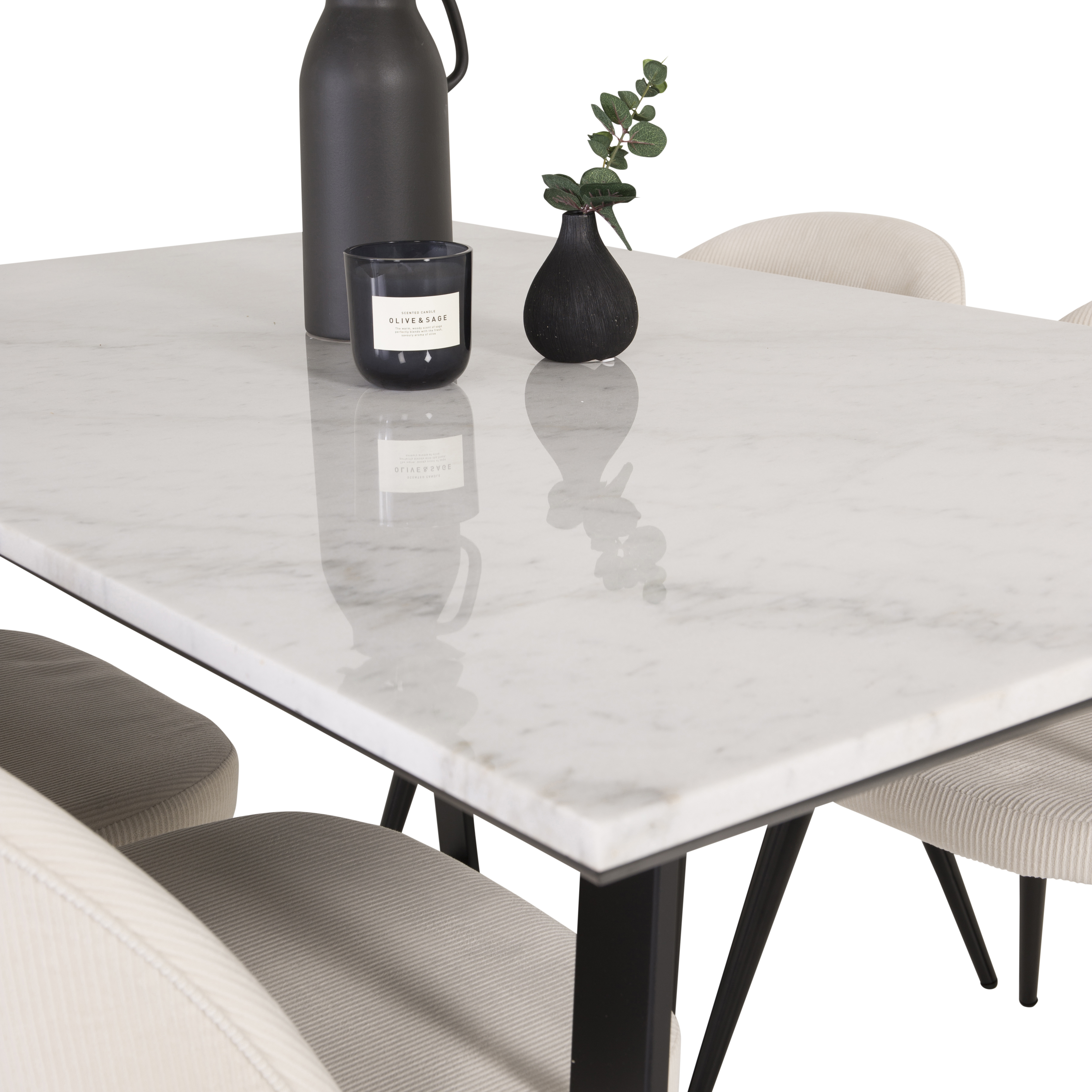 Matgrupp Venture Home Estelle 140 med 4 Valentina Stolar ManchEstelle