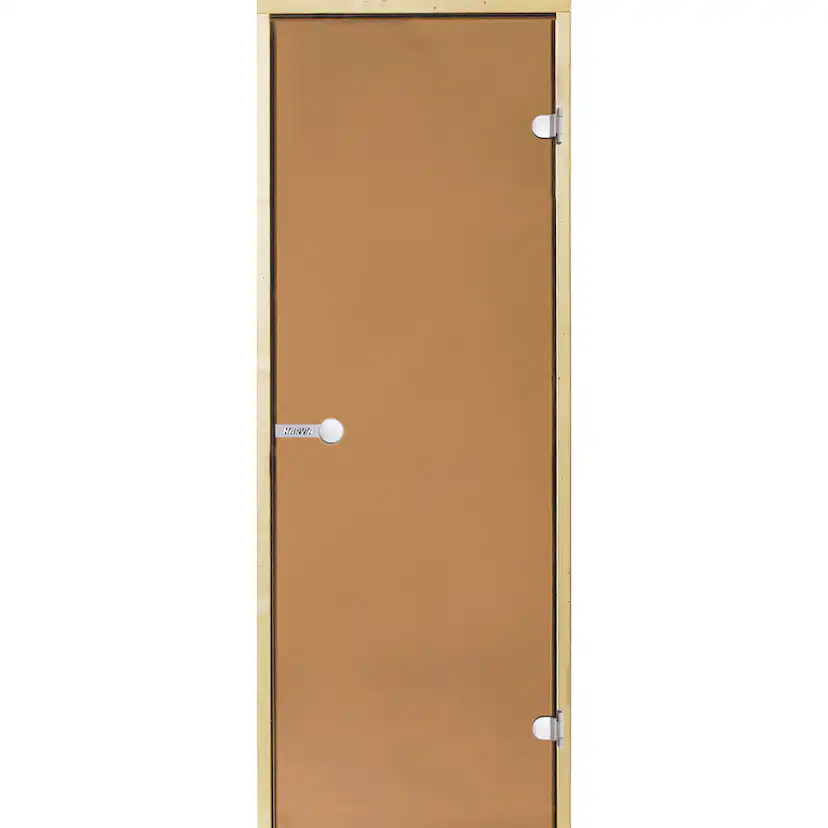 Glasdörr Harvia Brons med Furukarm 7x19