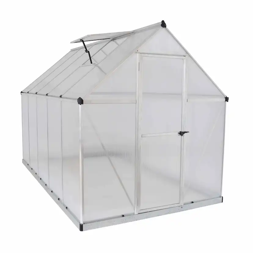 Växthus gop Multi Line Mythos Aluminiumram med UV-Skyddat Polykarbonatglas, 5.7 m²