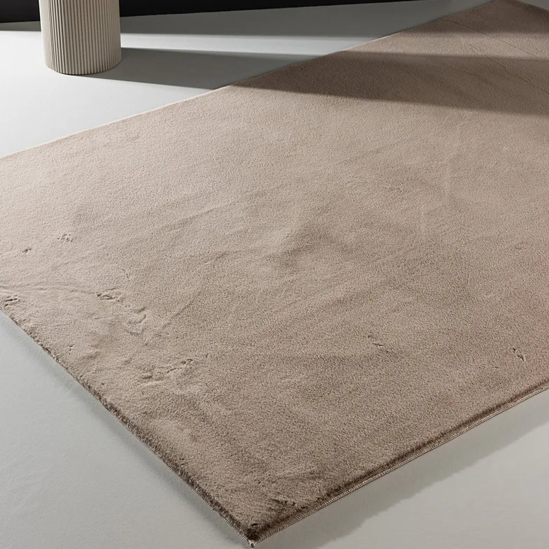 Leni 100 % polyester - 200*290- -Rectangular-Beige Mått: 200x290 cm