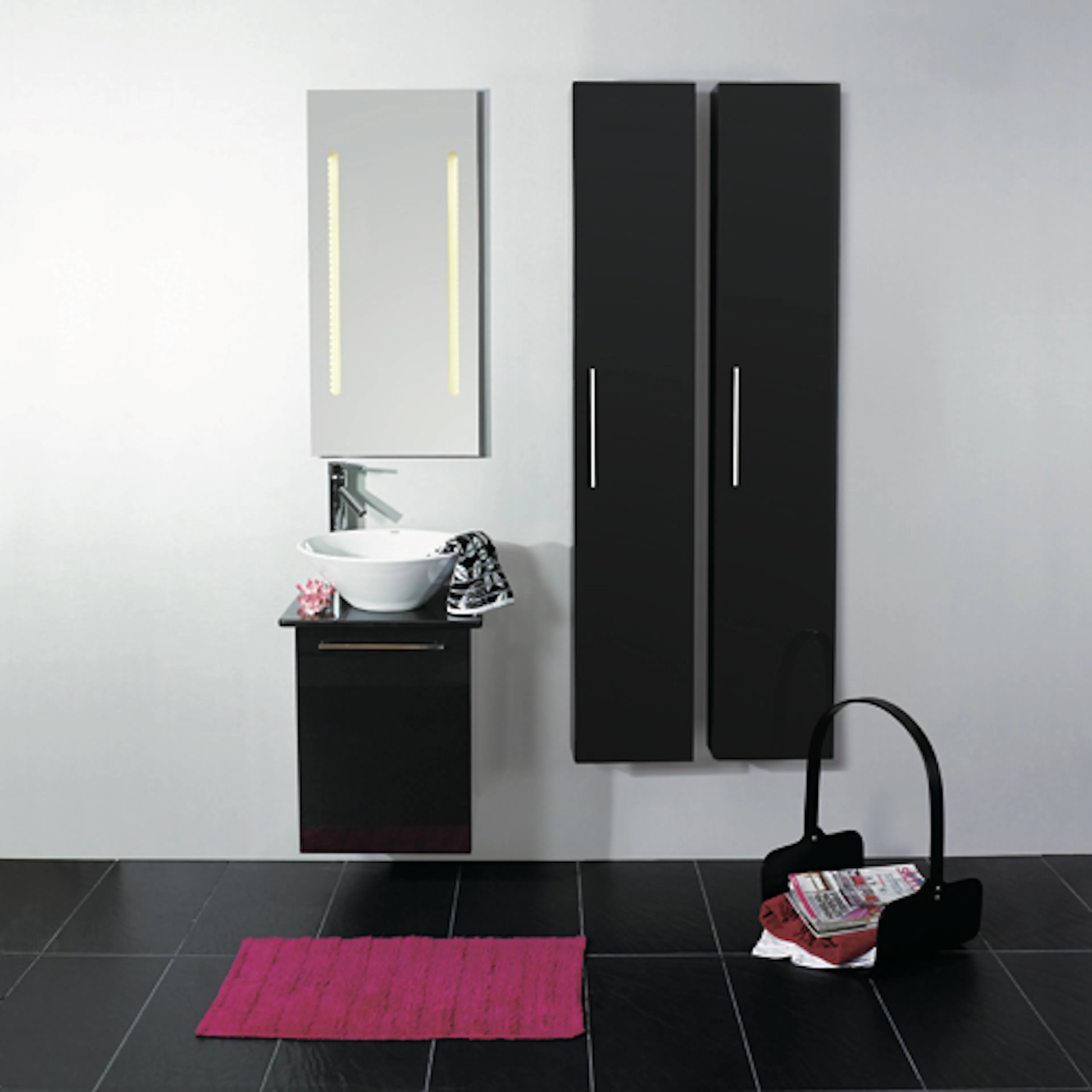 Möbelpaket Noro Uno 410 Loop Svart Högblank