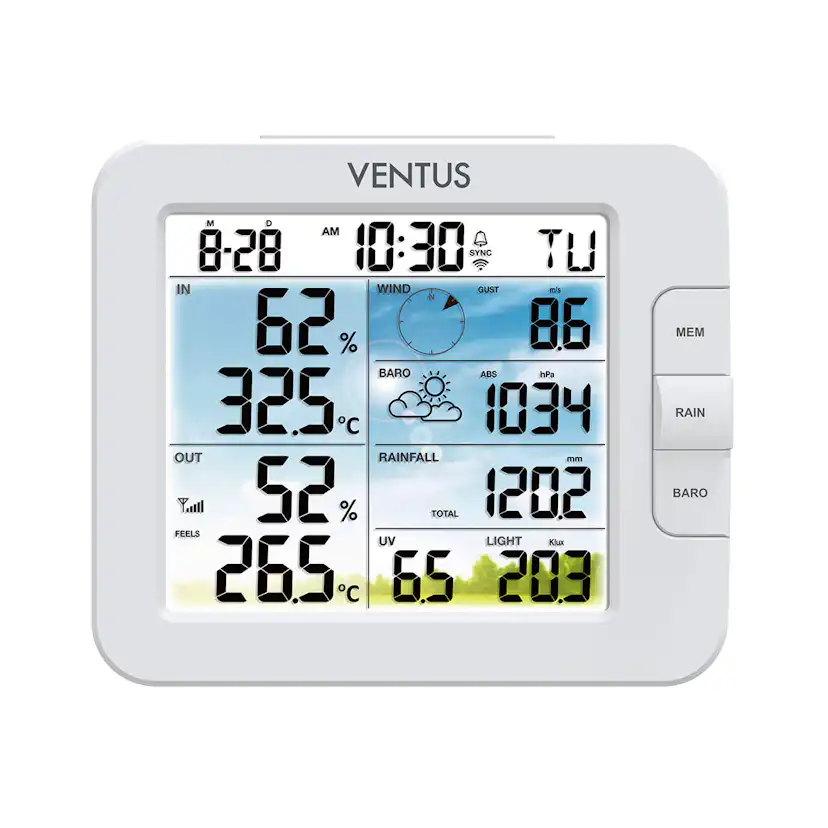 Väderstation Ventus W838 Vind och Regn